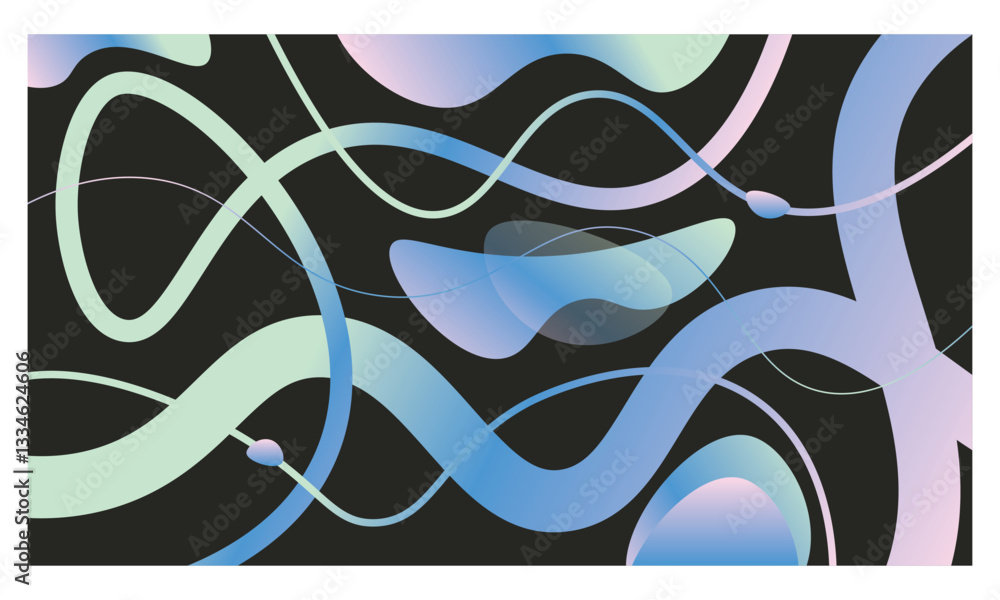 Poster abstract colorful background design, gradient color curved line design, abstract modern template