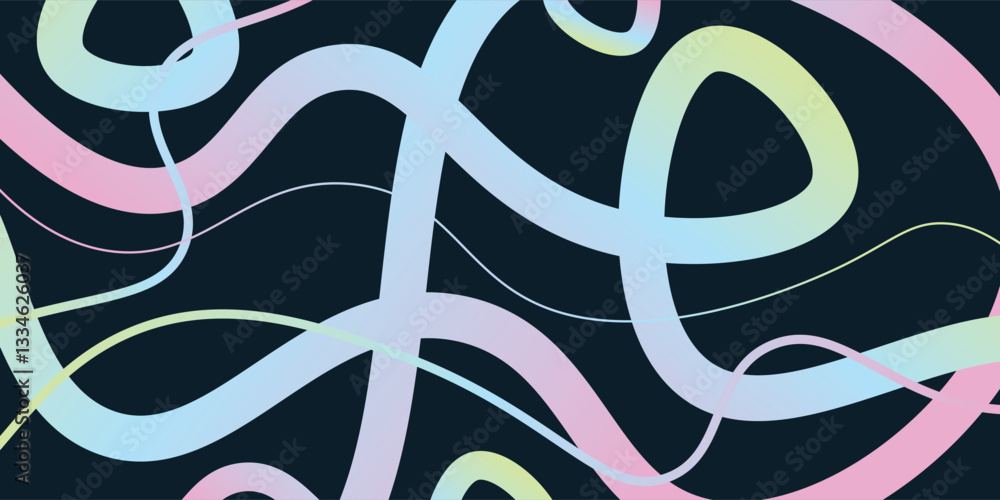 Poster abstract colorful background design, gradient color curved line design, abstract modern template