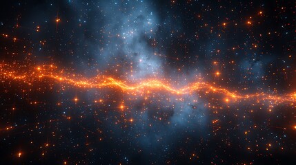 A beautiful view of the cosmos with shining light