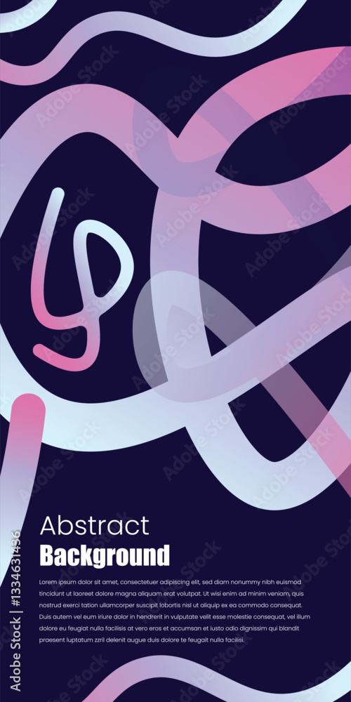Poster abstract colorful background design, gradient color curved line design, abstract modern template