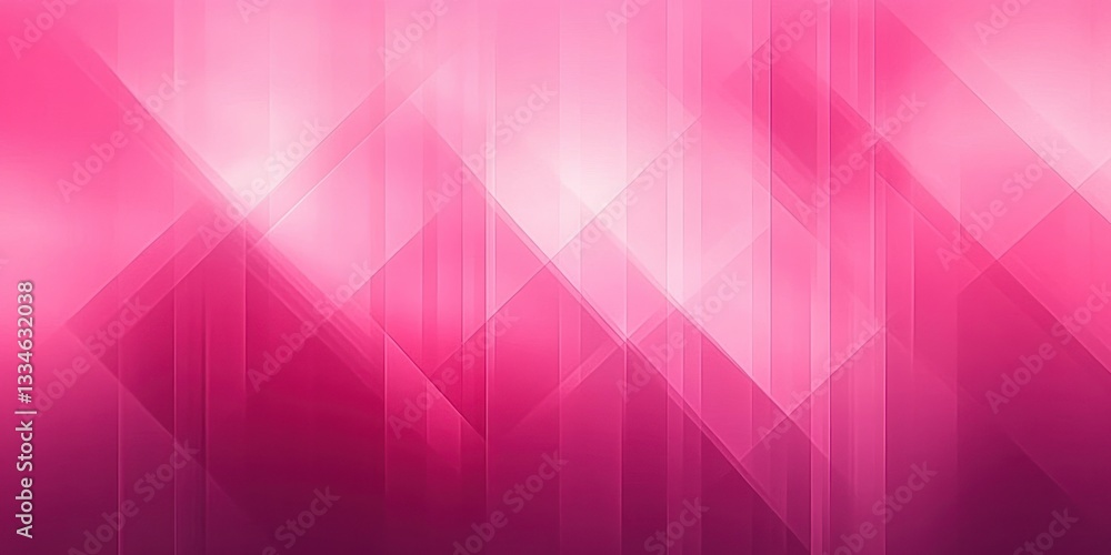 Poster abstract pink geometric pattern with soft pastel tones and smooth gradients