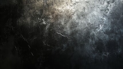 Fototapeta premium Dramatic textured background featuring a gradient from dark to light with distressed, scratchy surfaces, creating depth and visual interest