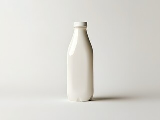 Minimalist milk bottle with elegant branding