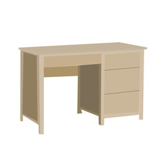 A wooden table with a shelf on top.
