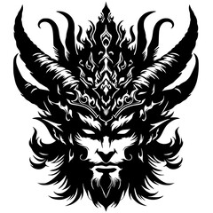 Creepy devil silhouette