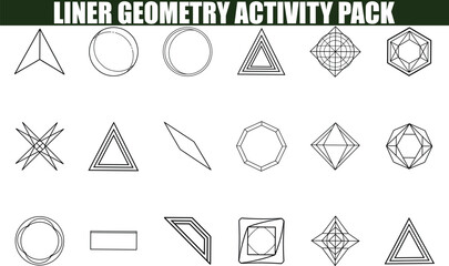 Liner Geometry Activity Pack Shapes, Designs, and Educational Fun
