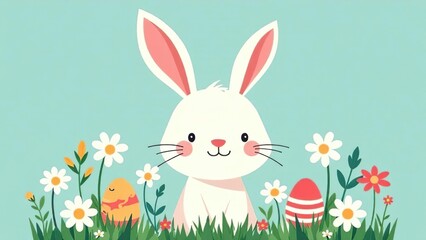 Easter bunny greeting card.