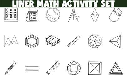 Liner Math Activity Set Geometry, Shapes, and Measurement Tools