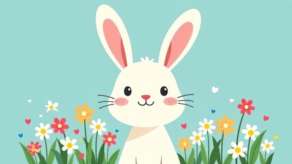 Easter bunny greeting card.