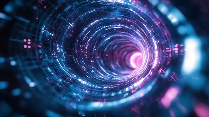 Obraz premium Cosmic 3D Spiral Galaxy