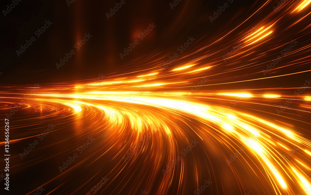 Poster dynamic light streaks create vibrant motion blur effect in this image