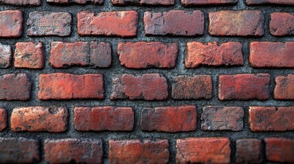 Obraz premium Photorealistic Old Red Brick Wall Texture Background for Architectural Visualization