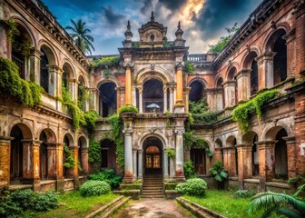 Fototapeta premium Sonargaon's Sadarbari Rajbari Palace: A Glimpse into Bangladesh's Architectural Heritage