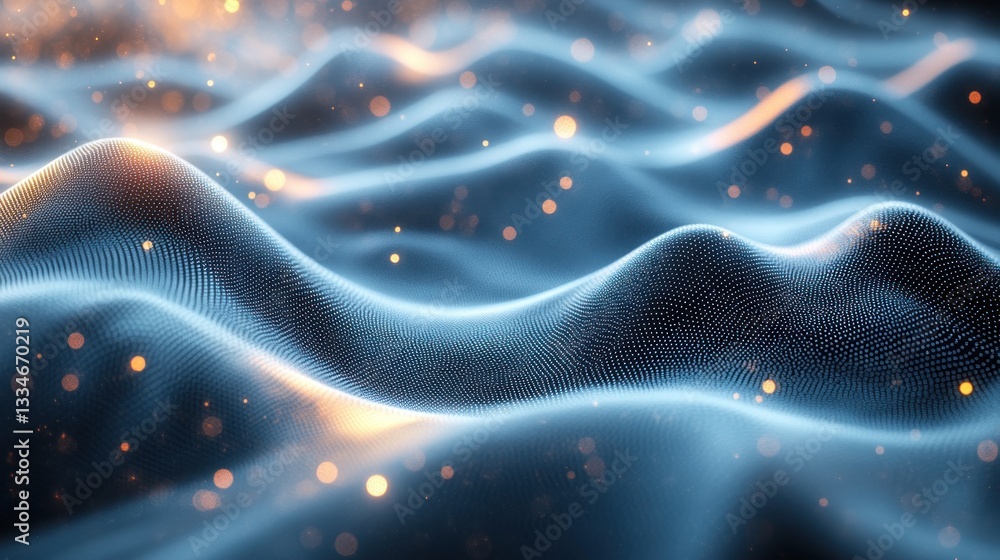 Poster futuristic abstract medical and health care design pattern with hexagons and soft waves