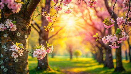 Spring Blossoms: Vibrant Trees in High Definition