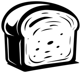 Bread vector design black and white illustration