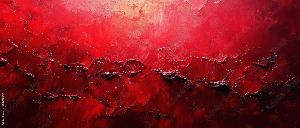 Poster abstract red grunge texture background with expressive brush strokes and rich colors for design and 