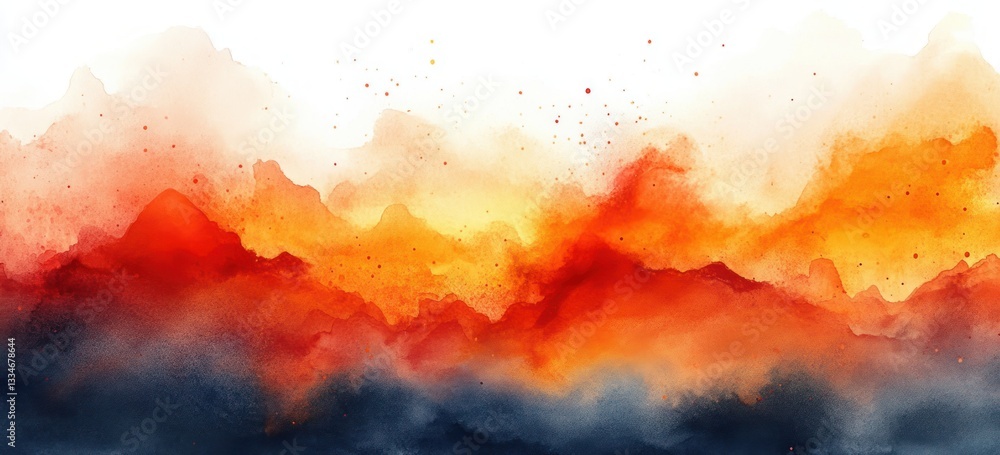 Poster modern seamless orange watercolor texture background with soft gradients and warm vibrant tones for 