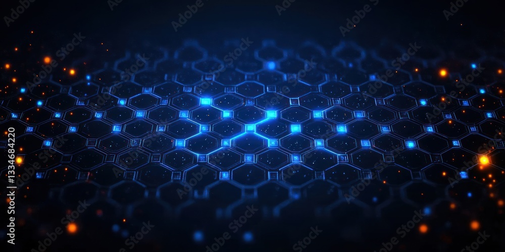 Aufkleber futuristic global network connection with big data visualization and social communication in digital