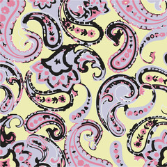 Fototapeta premium paisley textile pattern design texture,pasley textile pattern design, Magical Traditional Paisleys Seamless Pattern for wallpaper design or fabric textile printing.