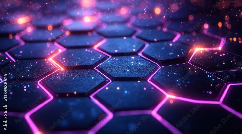 Poster innovative medical and health care patterns with hexagonal design and abstract geometry for future s