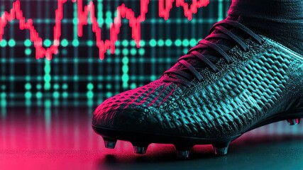 Investing is like playing sports; it requires understanding and patience to achieve success. Investing in the sports business or industry. Football and financial charts or data - Powered by Adobe