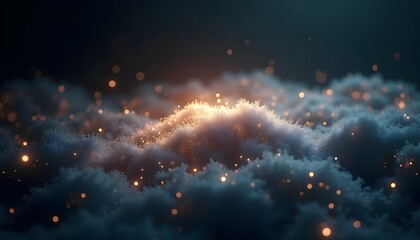 Mystical light textures of deep space nebula