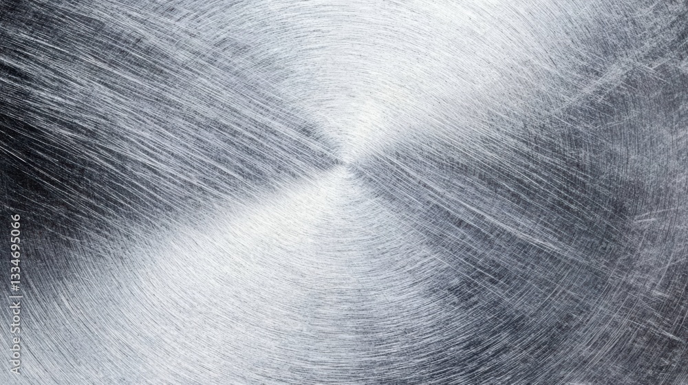 Poster a close-up view of a metallic surface with a textured, ribbed pattern.