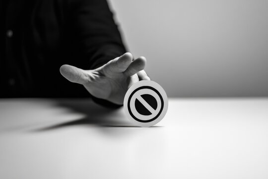 Prohibited Touching Signage on Clean Surface: A Clear Message Against Hand Contact