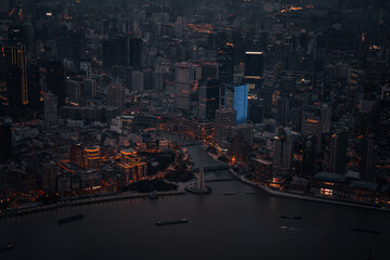 Shanghai,China 7 December 2025 vibrant city top travel destination. The Shanghai World Financial...