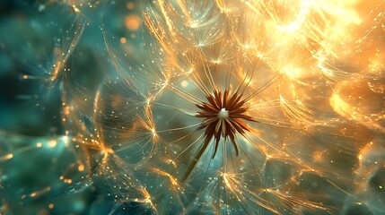 Golden Dandelion: A Macro View of Nature's Beauty