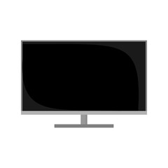 Monitor Icon Vector, Realistic Gaming Monitor Illustration, LED Widescreen Display Mockup, Blank Monitor Vector Illustration