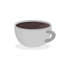 Coffee in a Mug Vector Drawing, Hot Beverage Illustration, Cafe Drink Clipart