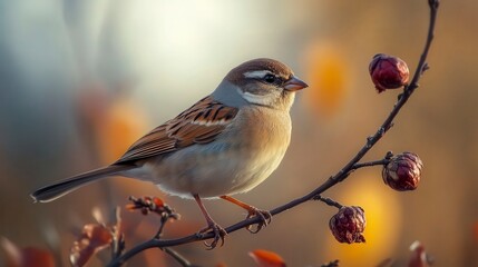 Naklejka premium close up of bird is sitting on the bench in the nature, bird in the nature