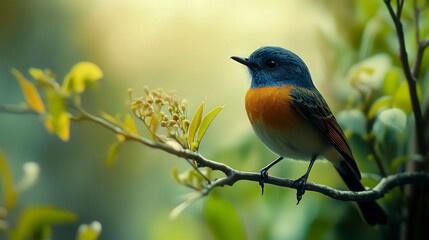 close up of bird is sitting on the bench in the nature, bird in the nature