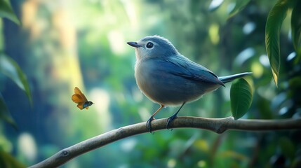 close up of bird is sitting on the bench in the nature, bird in the nature