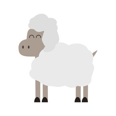 Cute sheep vector illustration. Adorable farm animal artwork for kids, nursery prints, and stickers