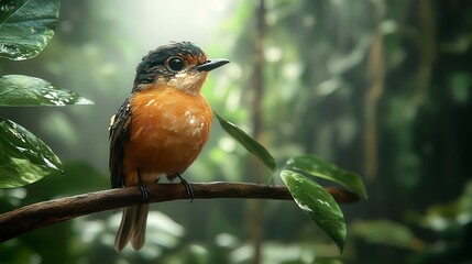 close up of bird is sitting on the bench in the nature, bird in the nature