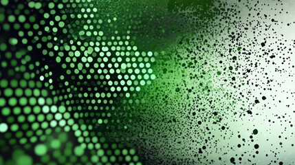 a green digital abstract image with a textured, dot pattern.