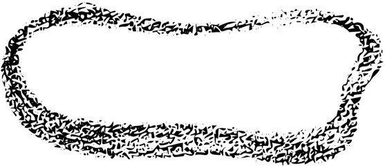 Obraz premium Grunge chalk, crayon texture abstract shape frame. Vector stock illustration isolated on background for design template text business presentation, highlight advertising, special offer.