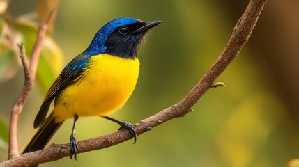 Naklejka premium close up of bird is sitting on the bench in the nature, bird in the nature