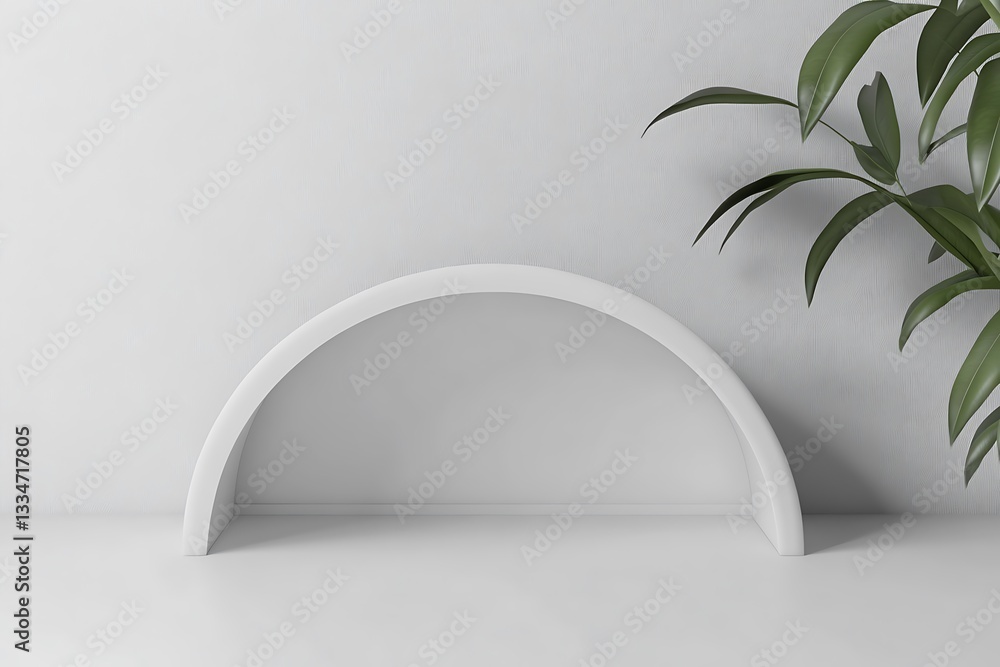 Poster white isolated empty 3d rendering showcase background podium racked display shop blank store market 