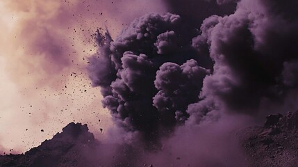 Volcanic Eruption Cloud Explosion Mountain