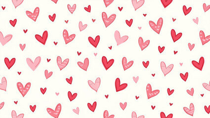 Valentine hearts and love letters seamless tile pattern with romantic scripts and pastel hues for sentimental decor concept as Romantic script love letters and pastel hearts arranged seamlessly for se