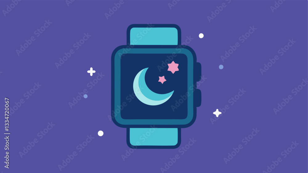 Poster smarch tracking sleep a modern smarch on a wrist displaying a sleep tracking graph with a crescent m