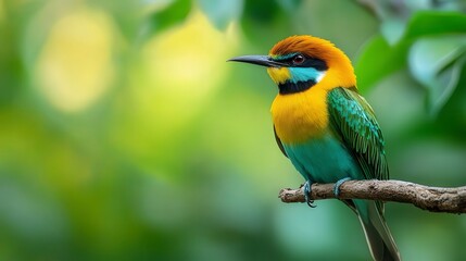 close up of bird is sitting on the bench in the nature, bird in the nature