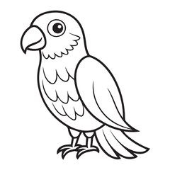 Fototapeta premium Cute Parrot Coloring Page