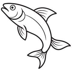 Fototapeta premium Fish Coloring Page
