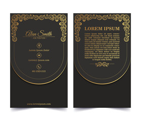 elegant business card with ornament pattern