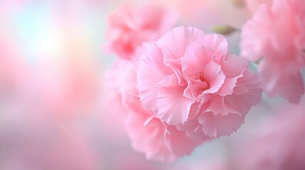 Charming Pink Dianthus Blossom: A Beautiful Close-Up of Colorful Carnation Flowers in Nature's Embrace